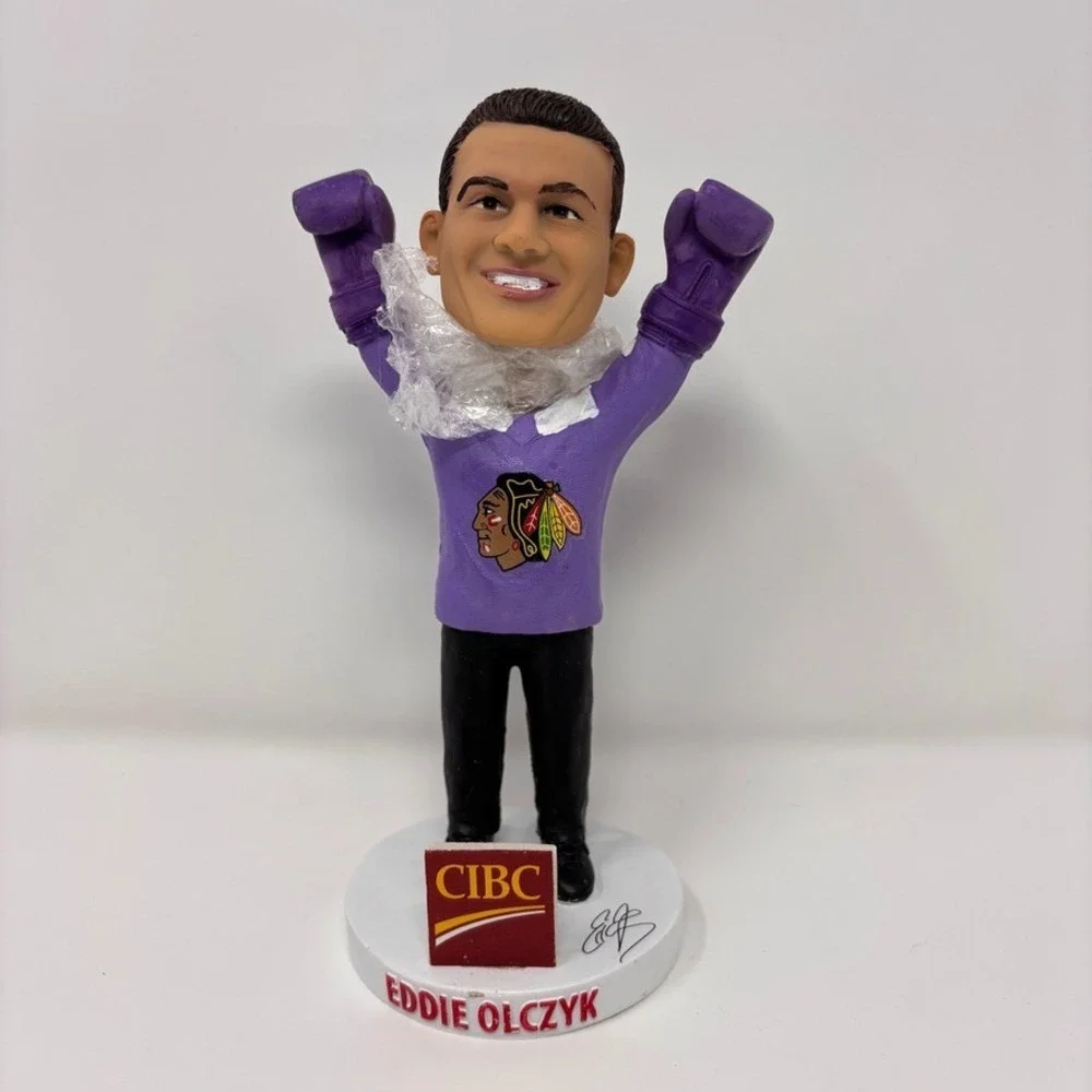 Chicago Blackhawks Eddie Olczyk Bobblehead 10/27/19 Hockey Fights Cancer SGA NIB